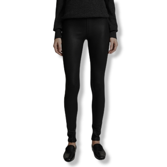 David Lerner The Classic Coated Brown Leggings - Picture 1 of 12